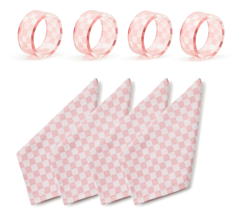 MacKenzie Childs Set of 4 Napkins and Napkin Rings — View 10