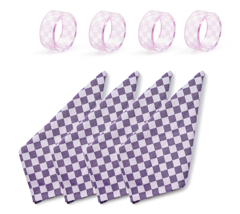 MacKenzie Childs Set of 4 Napkins and Napkin Rings — View 4