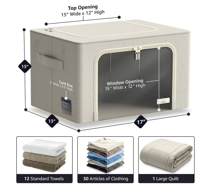 Sorbus Storage Bins - 3 Pack Foldable OrganizerSet — View 3