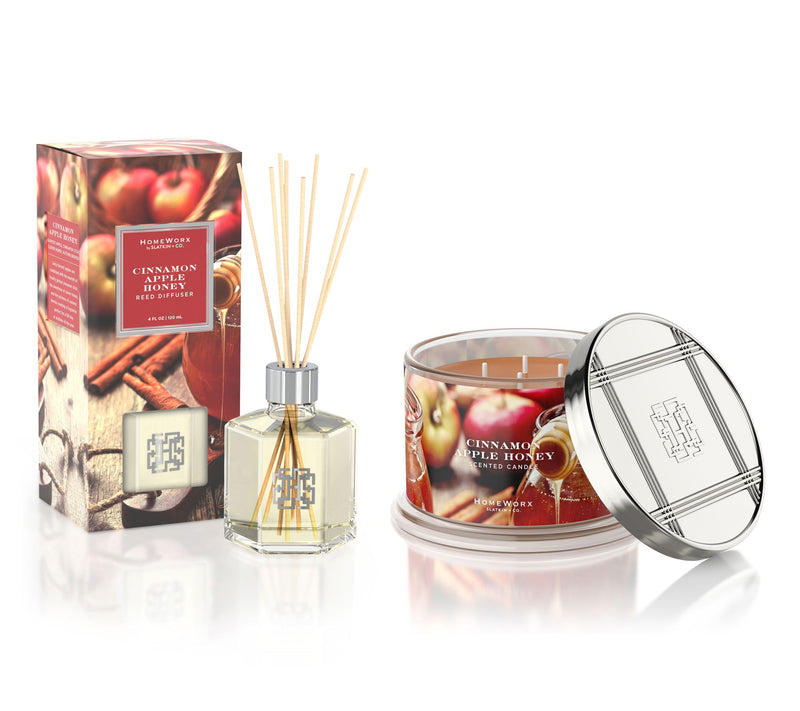 HomeWorx by Slatkin + Co. Reed Diffuser & Candle Set- Fall — View 4