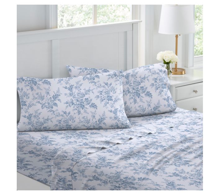 Laura Ashley Vanessa Blue Twin Flanne l Sheet St — View 2