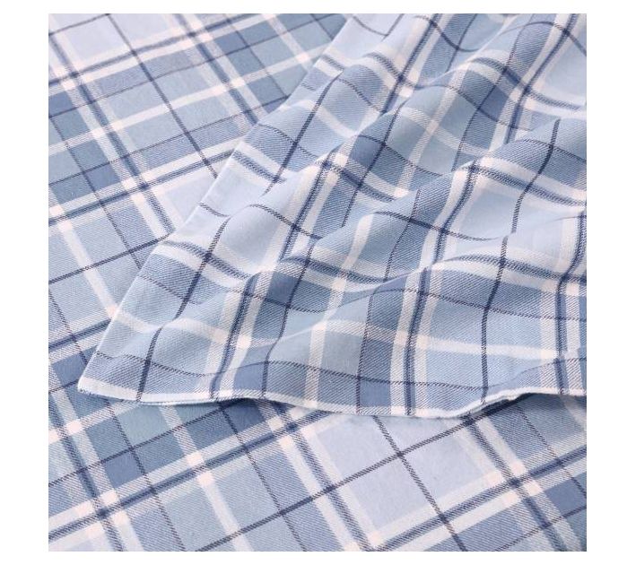 Laura Ashley Mulholland Plaid Blue Queen Shee tSet — View 4