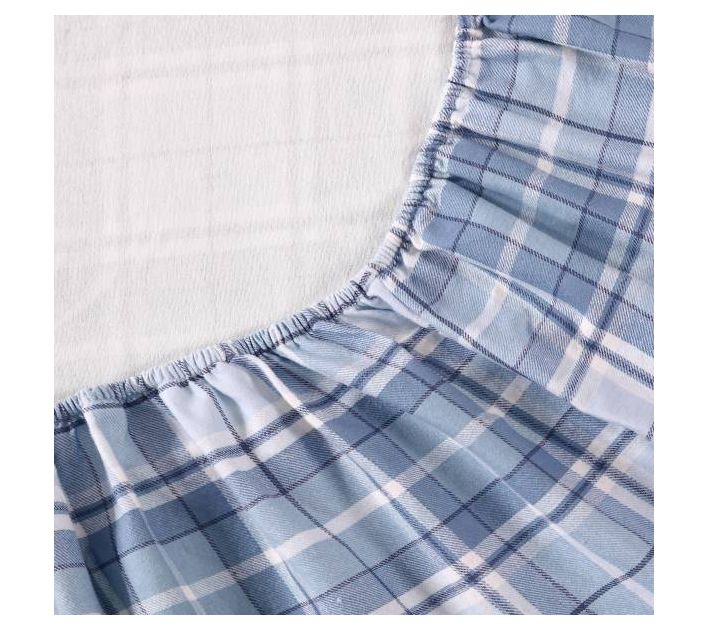 Laura Ashley Mulholland Plaid Blue Queen Shee tSet — View 5