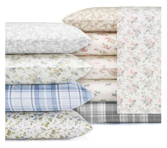 Laura Ashley Mulholland Plaid Blue Queen Shee tSet — View 7