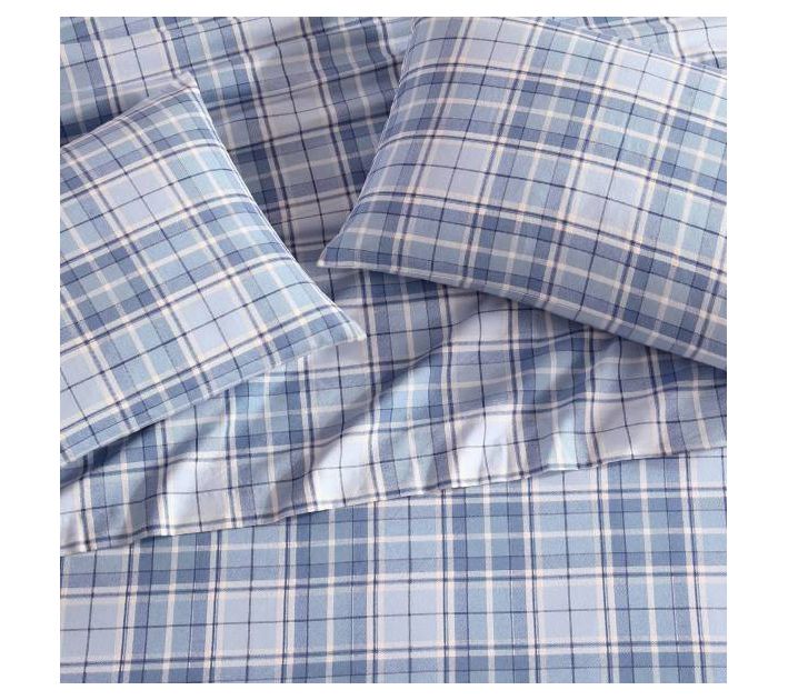 Laura Ashley Mulholland Plaid Blue Queen Shee tSet — View 3