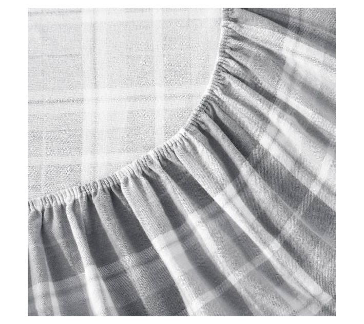 Laura Ashley Mulholland Plaid Grey Queen Sheetet — View 4