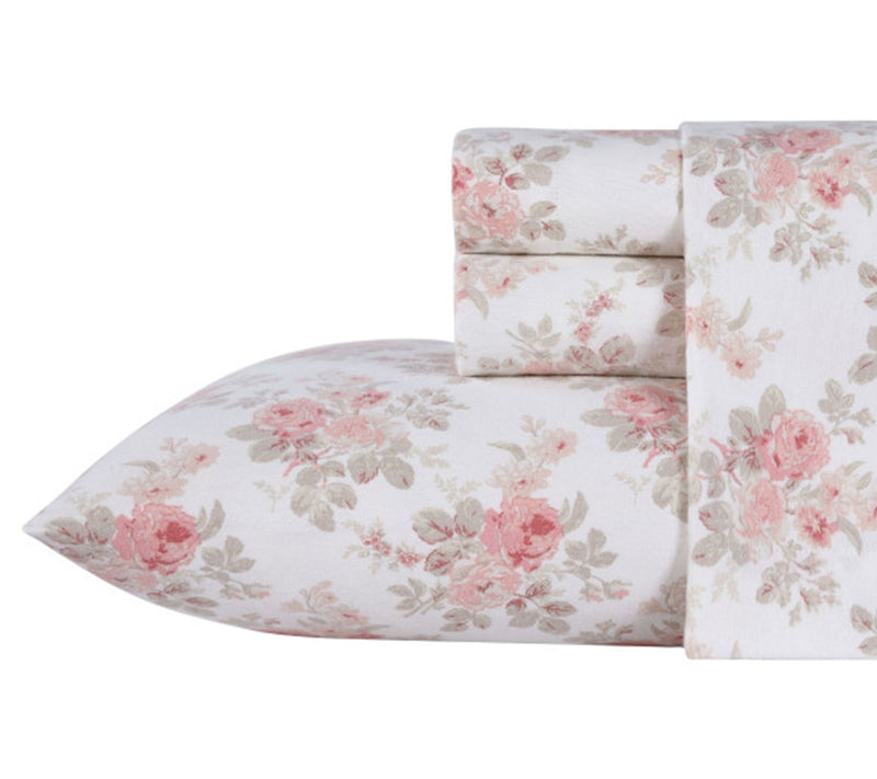 Laura Ashley Lisalee Pink Queen Sheet Set — View 10