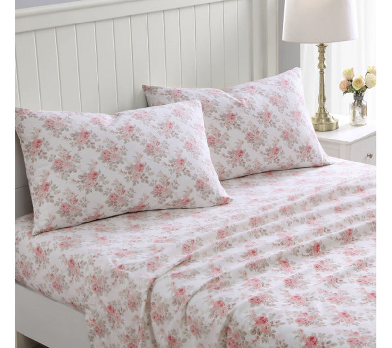 Laura Ashley Lisalee Pink Full Sheet Set — View 2