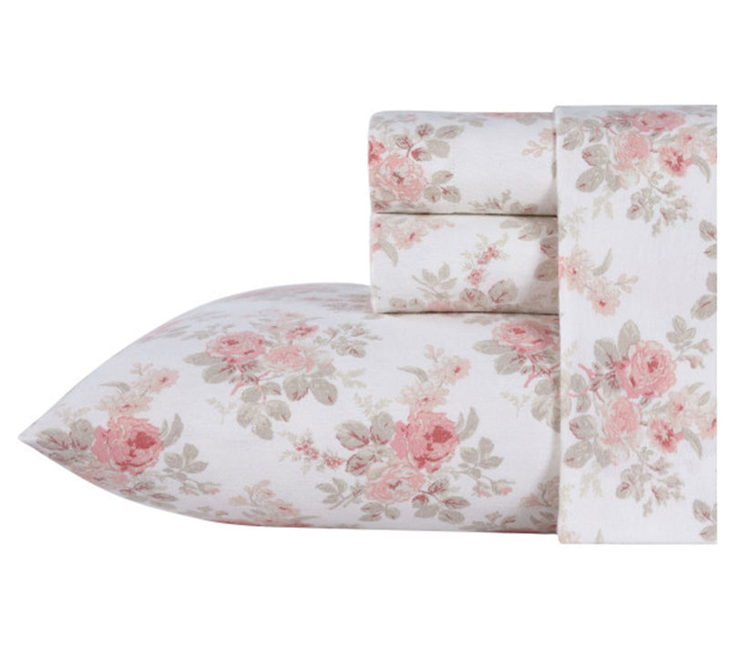 Laura Ashley Lisalee Pink Full Sheet Set — Main view