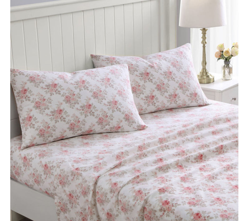Laura Ashley Lisalee Pink Twin Sheet Set — View 2