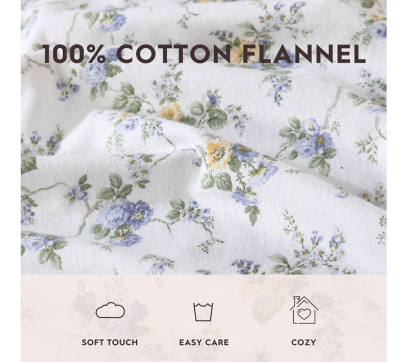 Laura Ashley Le Fleur Blue King Sheet Set — View 3