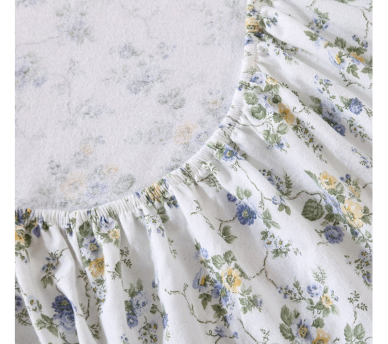 Laura Ashley Le Fleur Blue Queen Sheet Set — View 4