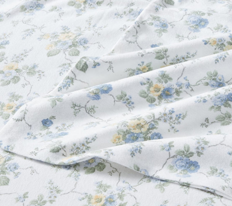 Laura Ashley Le Fleur Blue Queen Sheet Set — View 6