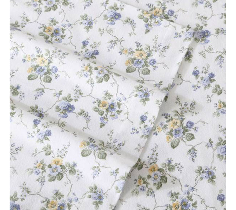 Laura Ashley Le Fleur Blue Queen Sheet Set — View 5