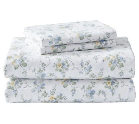 Laura Ashley Le Fleur Blue Queen Sheet Set — View 2