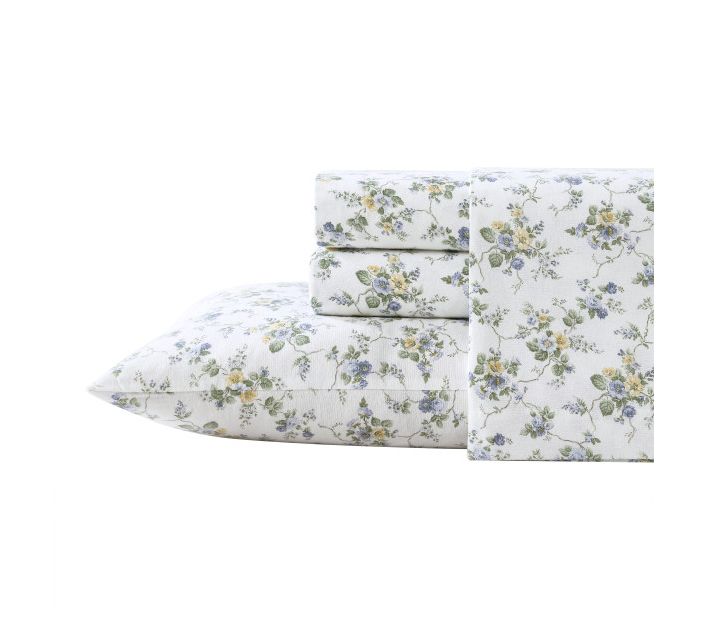 Laura Ashley Le Fleur Blue Full Sheet Set — Main view