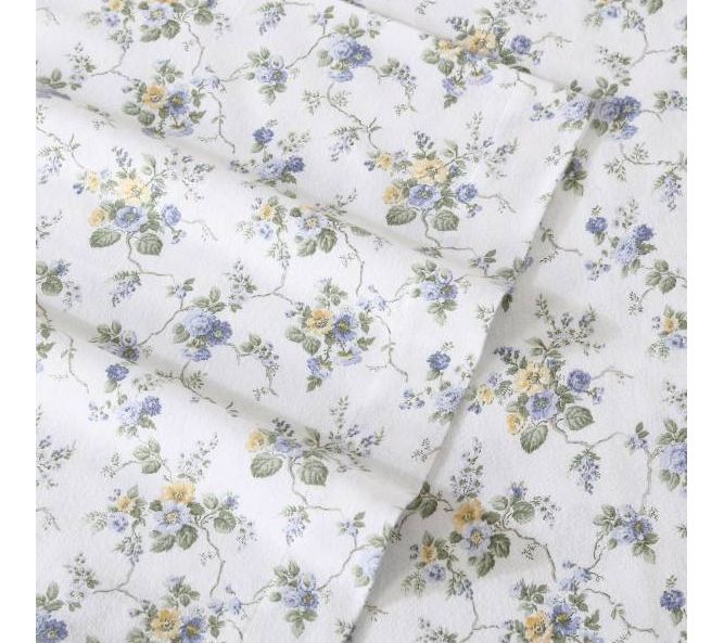 Laura Ashley Le Fleur Blue Full Sheet Set — View 4