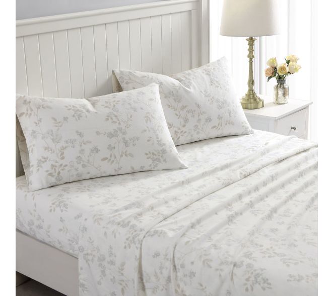 Laura Ashley Fawna Grey Full Sheet Set — Main view