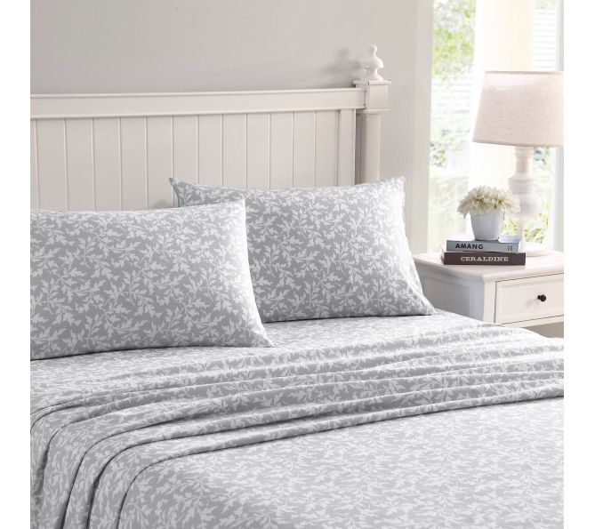 Laura Ashley Crestwood Grey Full Sheet Set — View 2