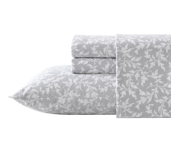 Laura Ashley Crestwood Grey Queen Sheet Set — Main view