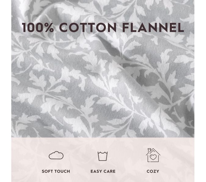 Laura Ashley Crestwood Grey Queen Sheet Set — View 7