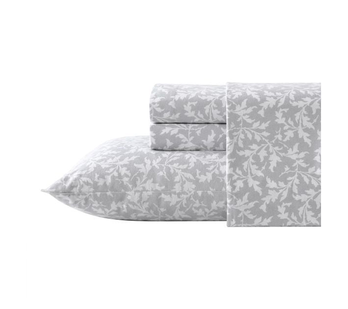 Laura Ashley Crestwood Grey Twin Sheet Set — Main view