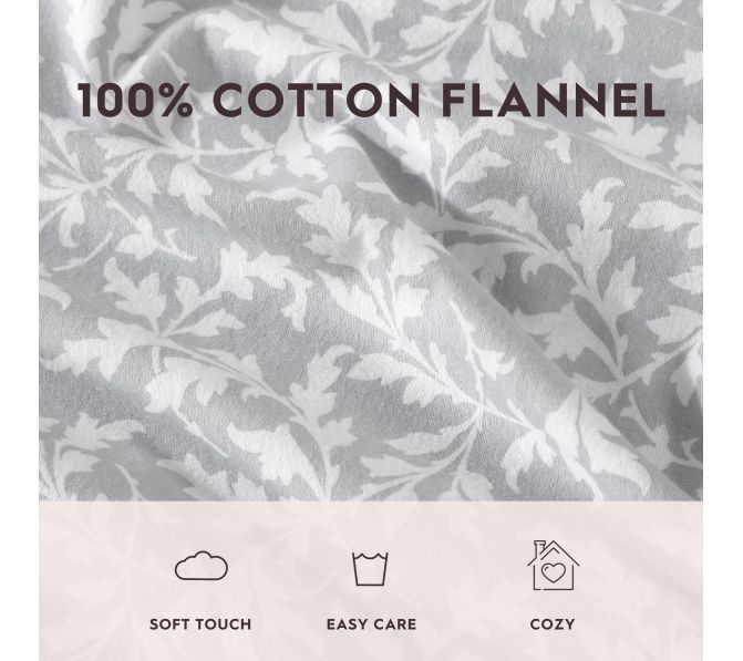 Laura Ashley Crestwood Grey Twin Sheet Set — View 7