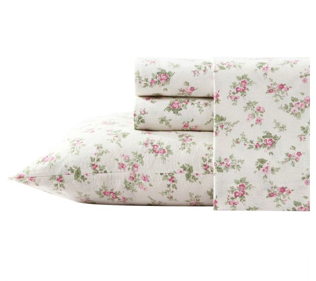 Laura Ashley Audrey Pink Twin Sheet Set — Main view