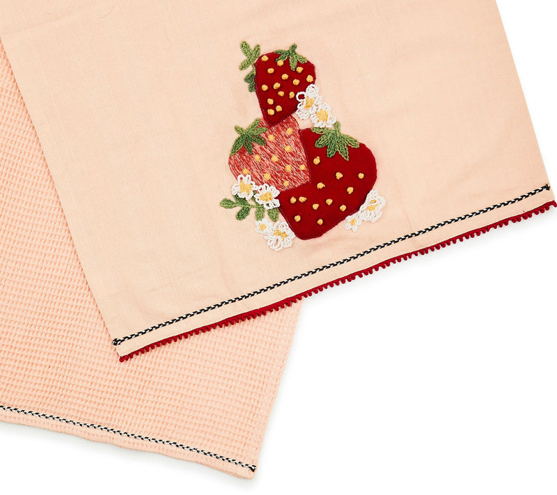 MacKenzie Childs Set of 2 Embroidered Dish Towels — View 3