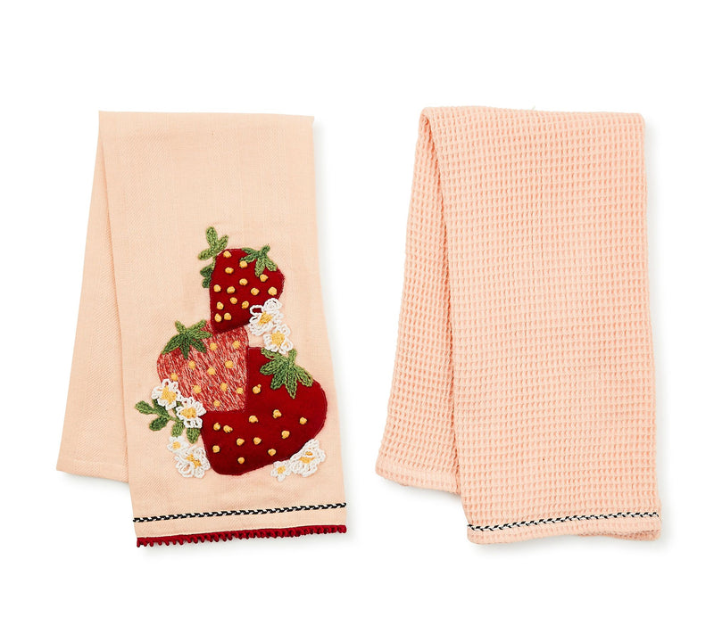 MacKenzie Childs Set of 2 Embroidered Dish Towels — Main view