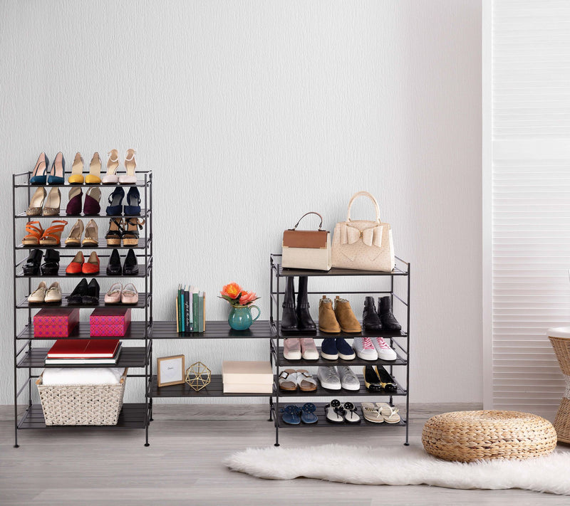 Seville Classics 3-Tier HOME Resin Slatted Stackable Shoe Rack — View 5