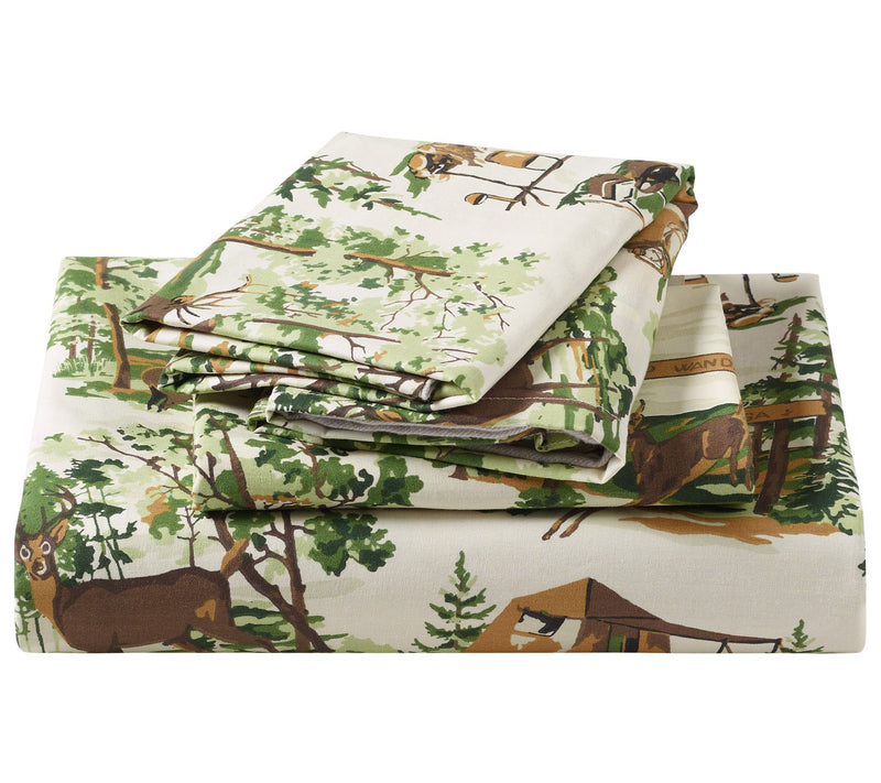 Camp Wandawega 250TC Cotton Percale Twin Sheet Set — Main view