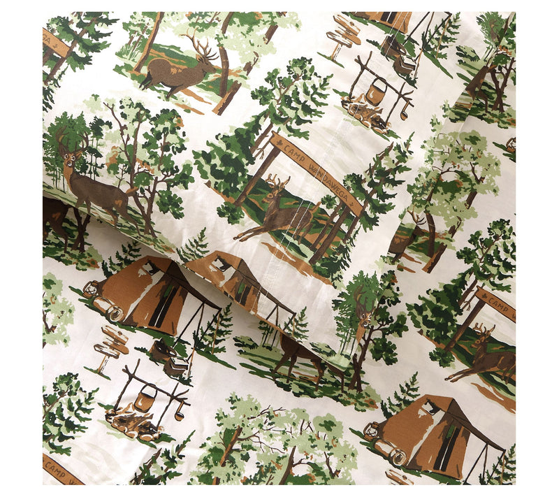 Camp Wandawega 250TC Cotton Percale Full Sheet Set — View 2