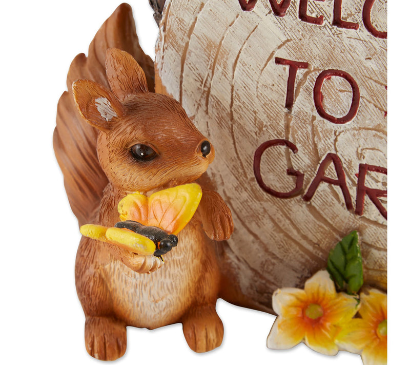 Zingz & Thingz Welcome to Our Garden Squirrel s Solar Statue — View 5