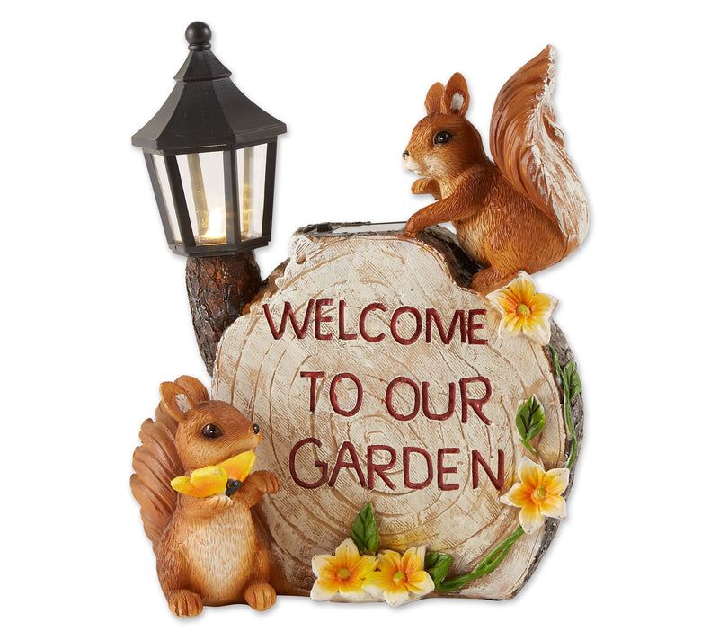 Zingz & Thingz Welcome to Our Garden Squirrel s Solar Statue — View 9