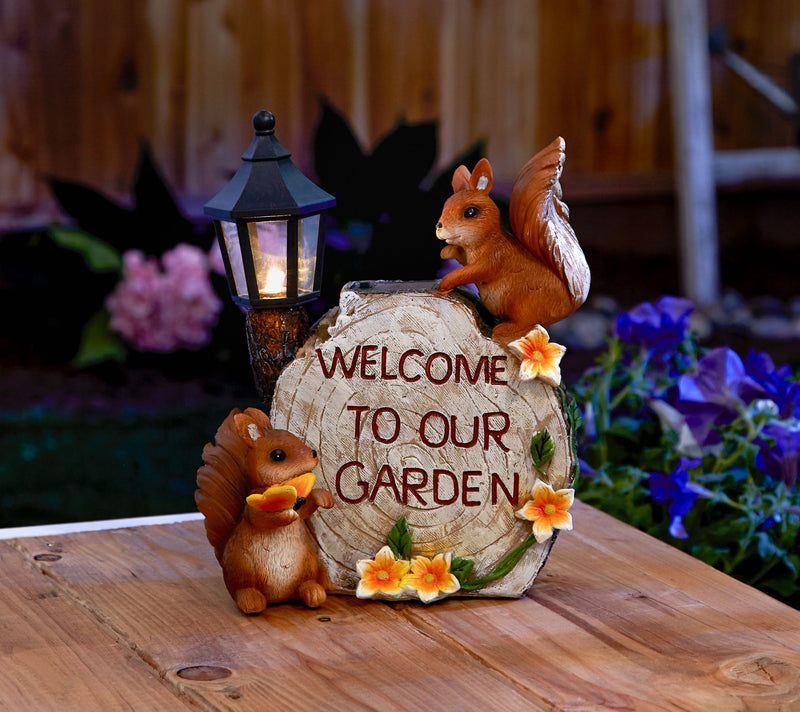 Zingz & Thingz Welcome to Our Garden Squirrel s Solar Statue — View 7