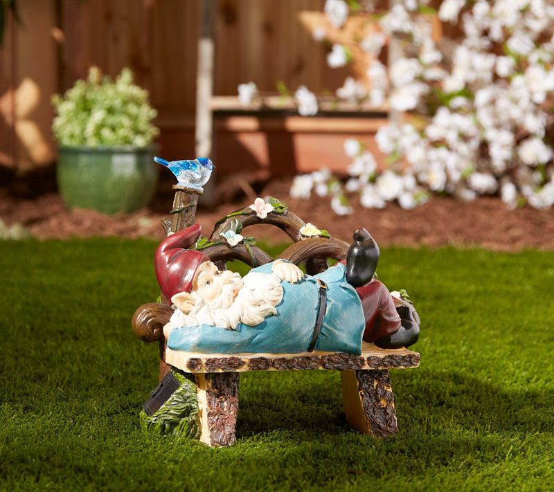 Zingz & Thingz Afternoon Nap Gnome Solar Statue — View 2