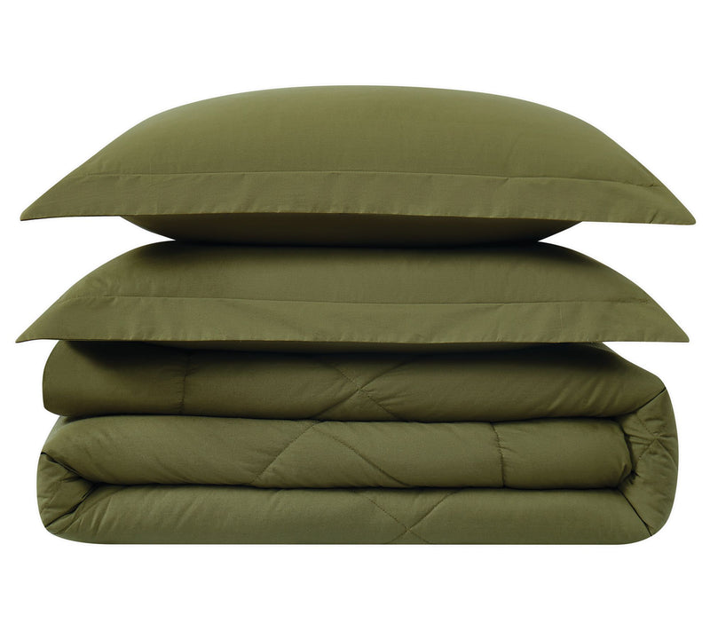 Cannon Solid Percale King 3-Piece Comforter Set — View 3