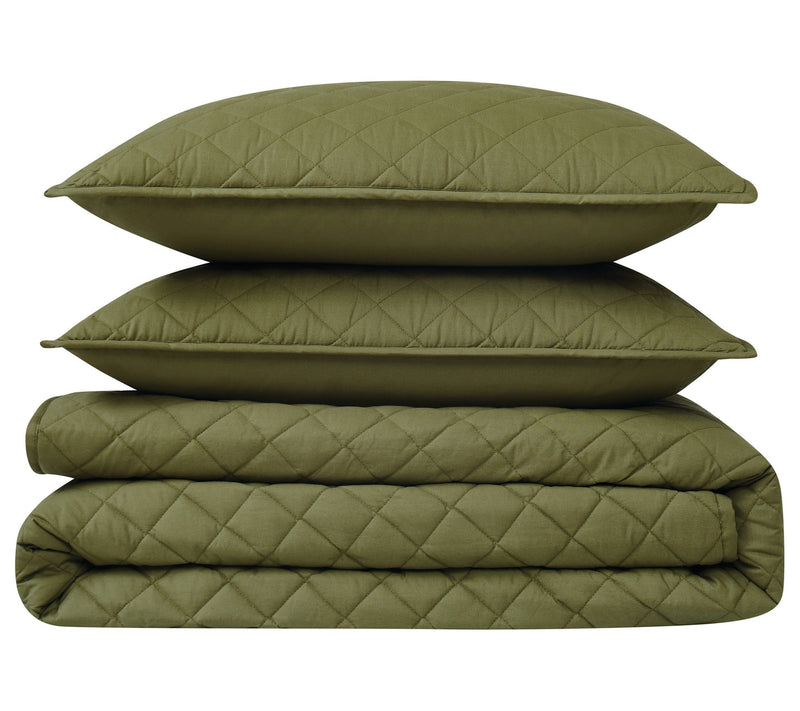 Cannon Oversized Percale Full/Queen 3-Piece Quilt Set — View 3