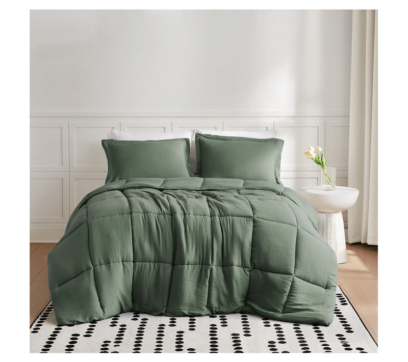 Truly Soft Garment Wash Solid King 3-Piece Comforter Set — View 11