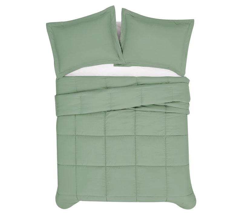 Truly Soft Garment Wash Solid King 3-Piece Comforter Set — View 3