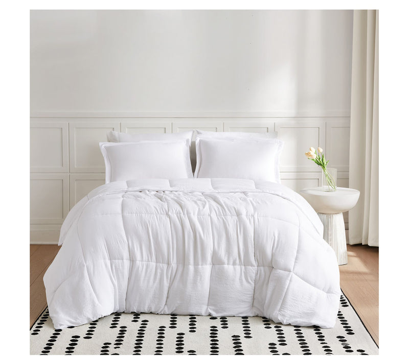 Truly Soft Garment Wash Solid Full/Queen 3-Piece Comforter Set — View 12
