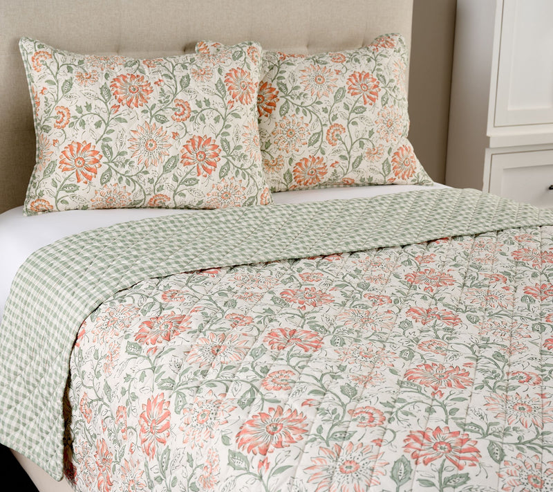 Home Reflections Floral Quilt & Sham Set - Queen — View 12