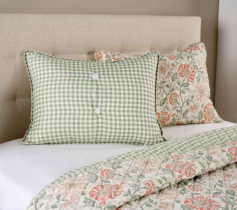 Home Reflections Floral Quilt & Sham Set - King — View 4