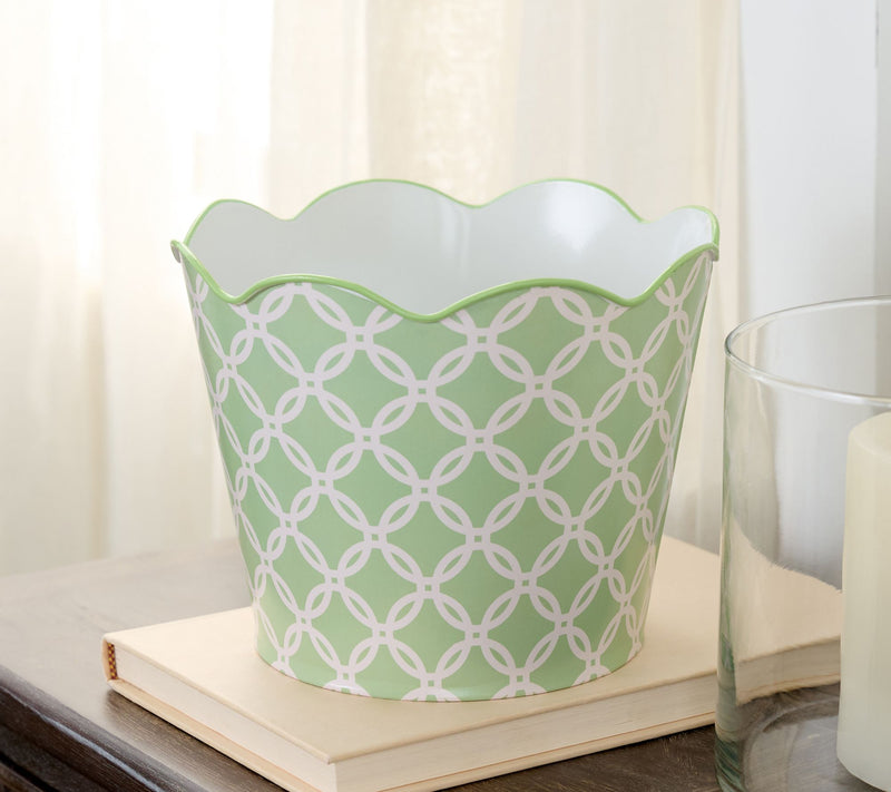 Metal Pot with Scalloped Edge by Valerie — View 2