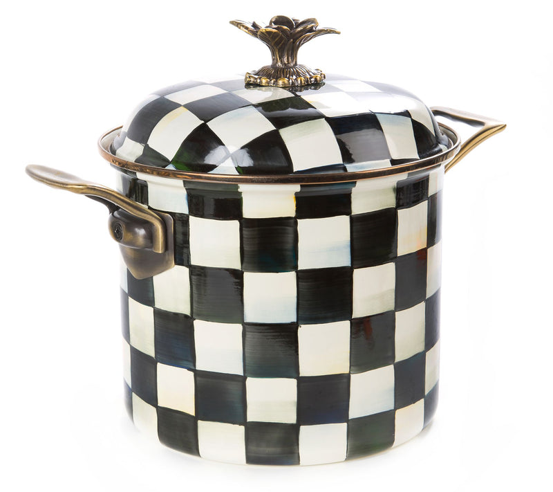 MacKenzie-Childs Courtly Check 7 Quart Stockpot — Main view