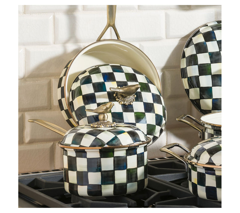 MacKenzie-Childs Courtly Check 2.5 Quart Saucepan — View 3