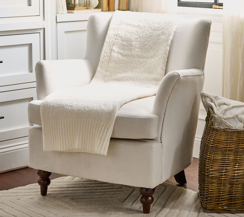 Barefoot Dreams 45"x60" CozyChic Stacked Rib Border Blanket — View 20