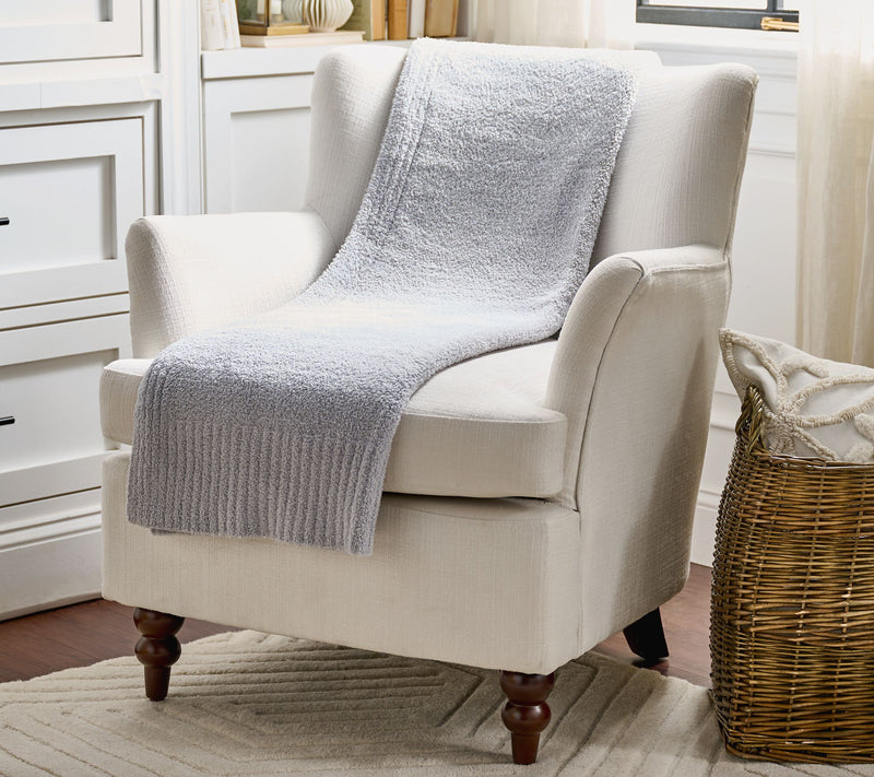 Barefoot Dreams 45"x60" CozyChic Stacked Rib Border Blanket — View 24