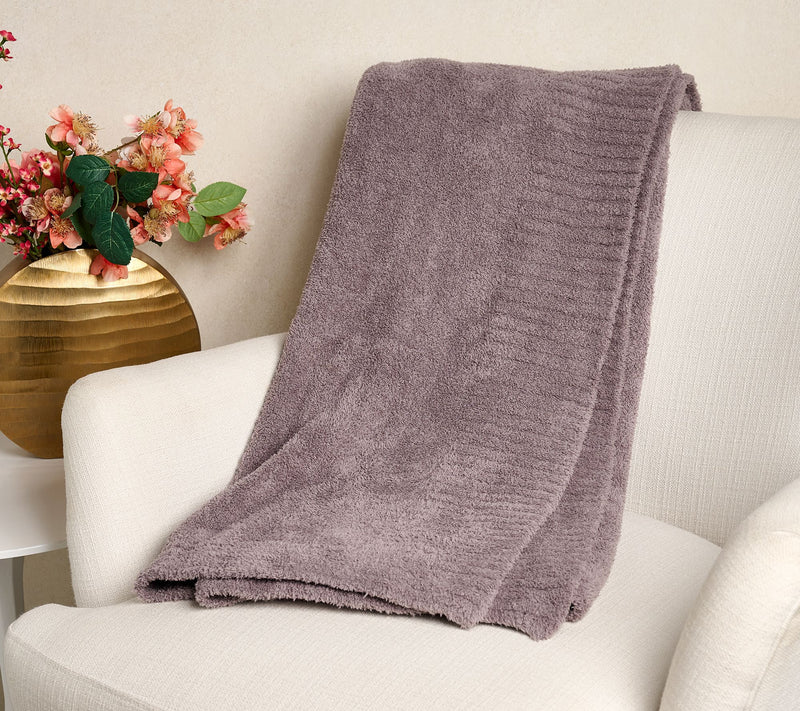 Barefoot Dreams 45"x60" CozyChic Stacked Rib Border Blanket — View 9